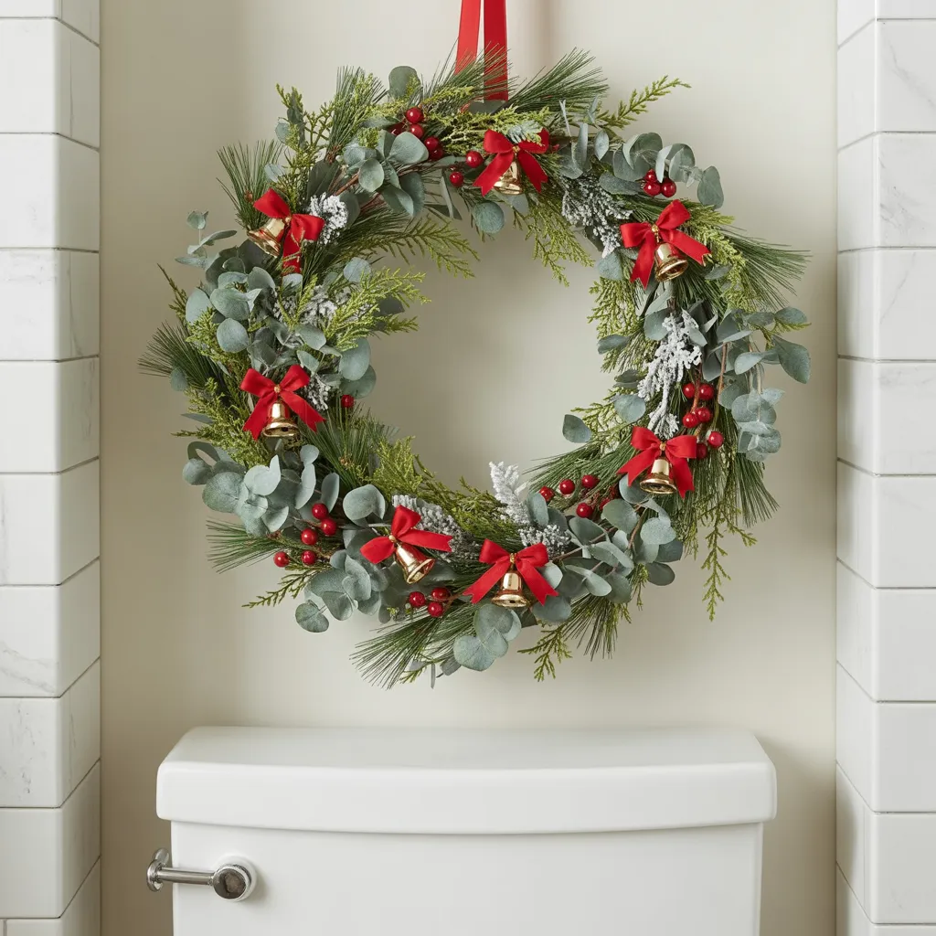 Wreath Above the Toilet
