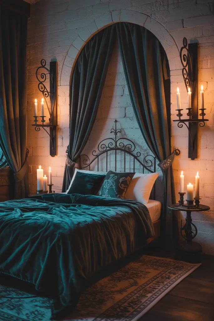 35 Witchy Bedroom Ideas to Transform Your Space into a Magical Sanctuary 24 Wrought Iron Accents