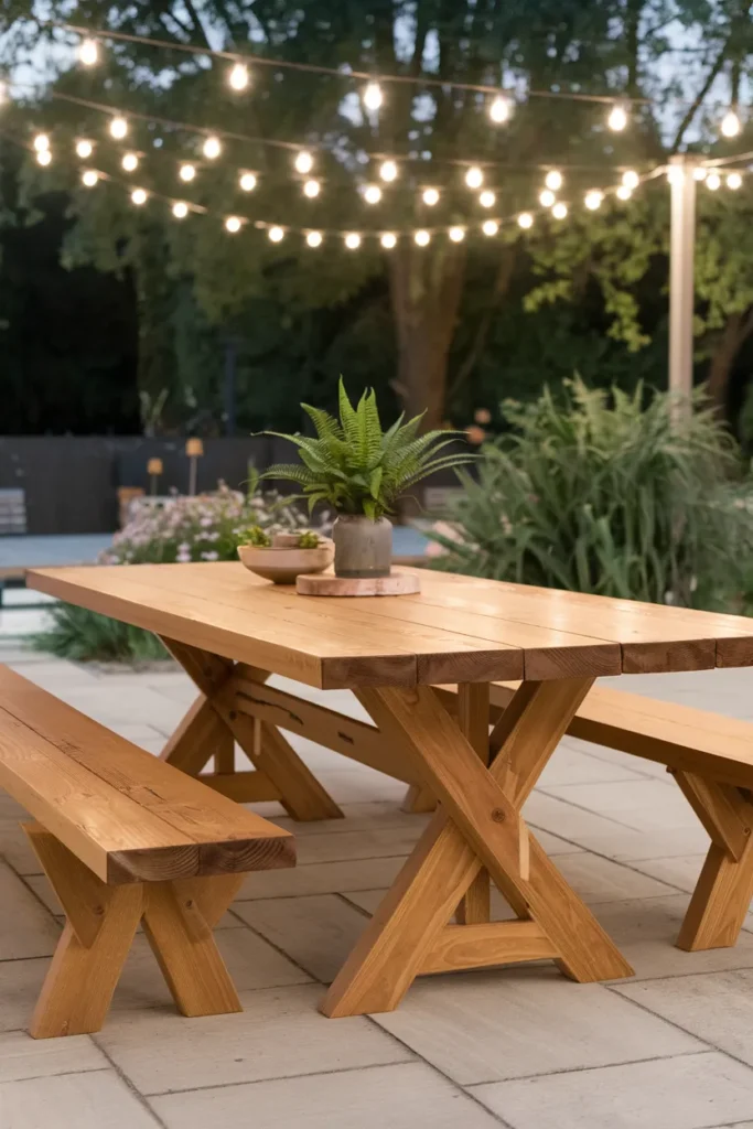 20 DIY Outdoor Dining Table Ideas You’ll Want to Build This Weekend 2 2×4 Weekend Warrior