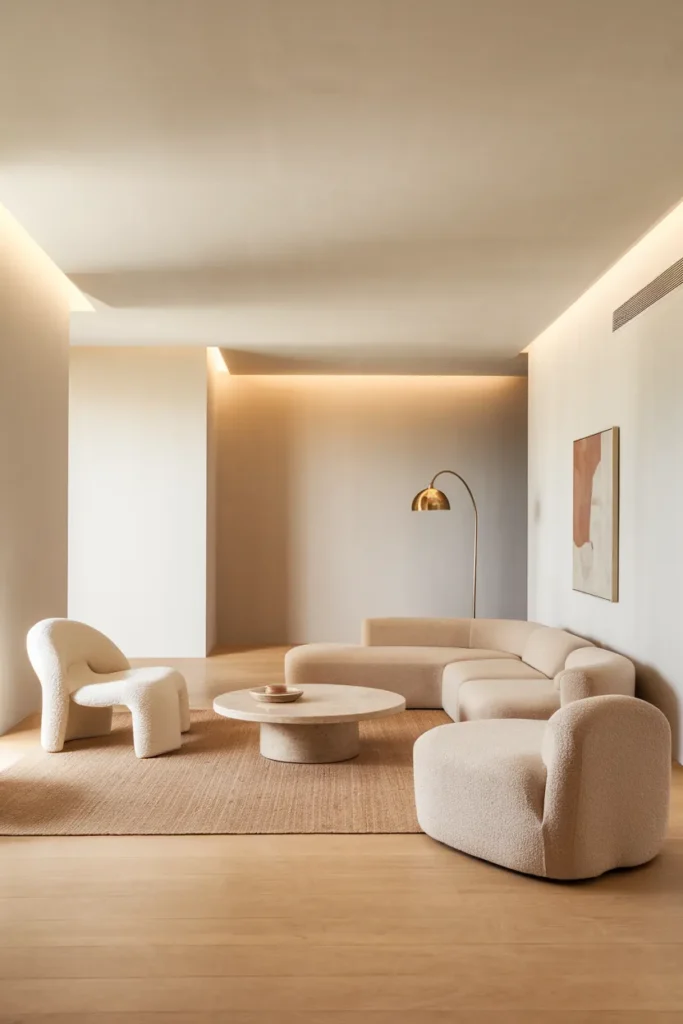 Accent Chair with Sculptural Form