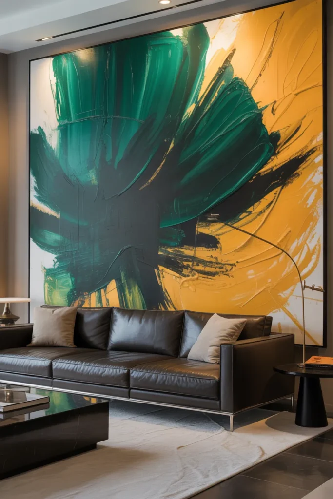 Add Drama with Oversized Art or Sculptures