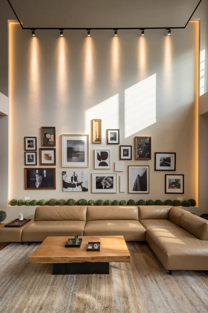 Add a Gallery Wall that Climbs Upward