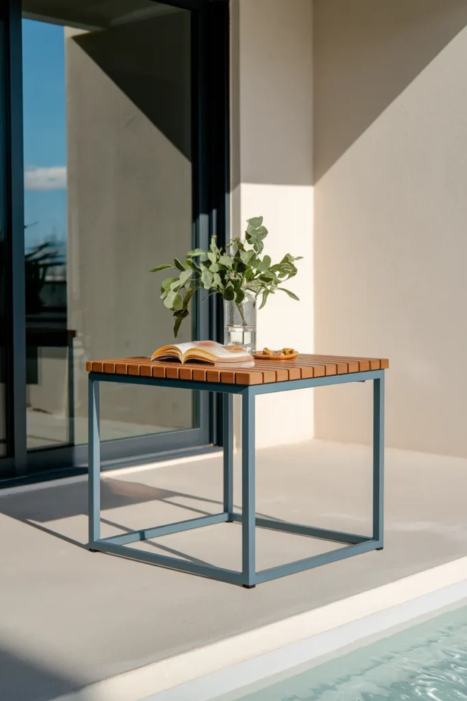 20 DIY Outdoor Dining Table Ideas You’ll Want to Build This Weekend 20 Aluminum-Frame Topper