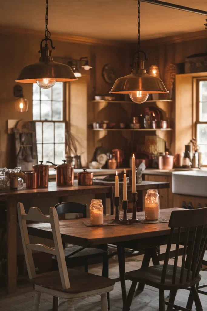 Antique Light Fixtures for a Golden Glow