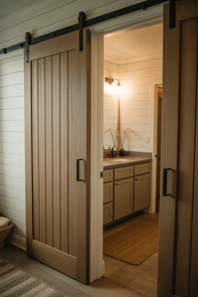Barn Door Entry with a Modern Edge