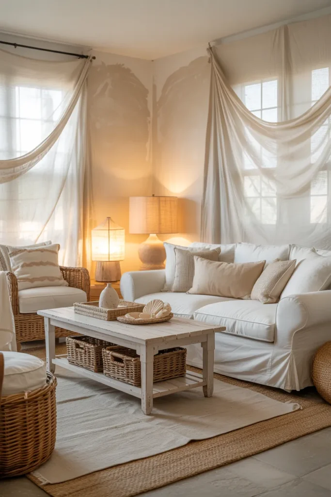 Beach House Textiles and Layered Comfort