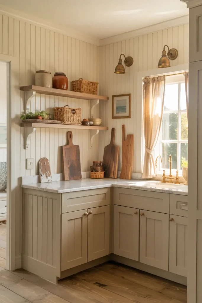 The Ultimate Guide to Small Coastal Kitchen Makeovers with a Breezy Beach Feel 7 Beadboard Walls with Coastal Texture