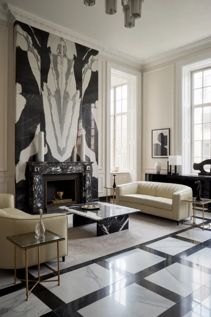 Black and White Marble That Defines Classic Deco