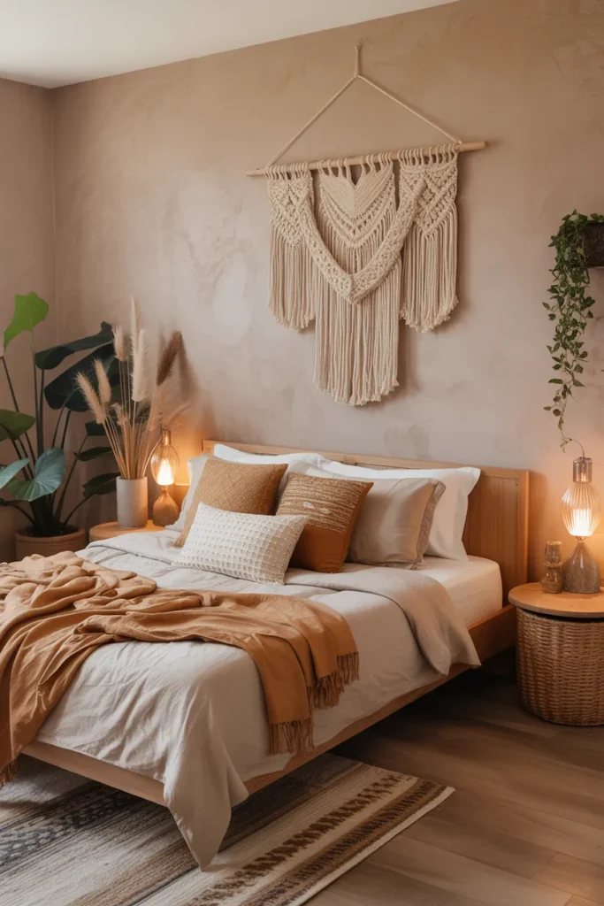 25 Beautiful Boho Bedroom Ideas That Bring Comfort and Soul to Your Space 22 Boho Wall Hangings with Soul