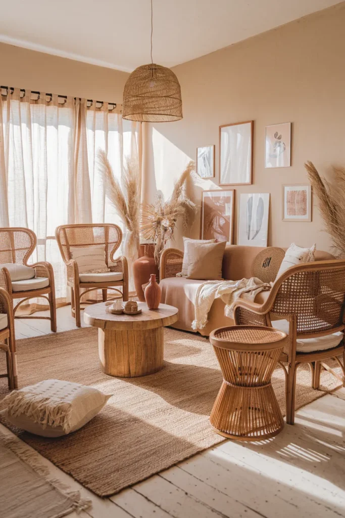 Cane Furniture and Warm Neutrals