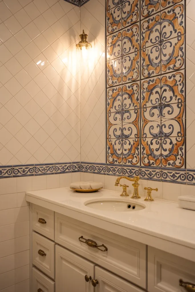 15 Must-Try Bathroom Artwork Ideas That Make Your Space Feel Like a Spa 15 Ceramic Tile Art