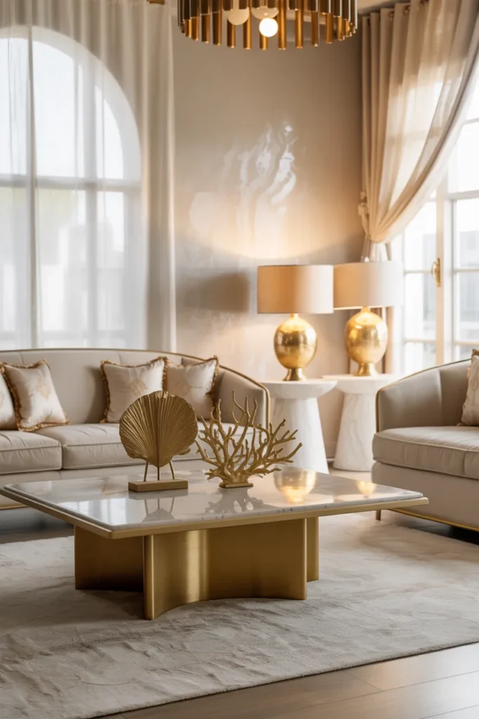 Coastal Glam with Touches of Gold