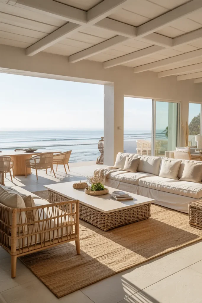Coastal-Inspired Sunken Living Room