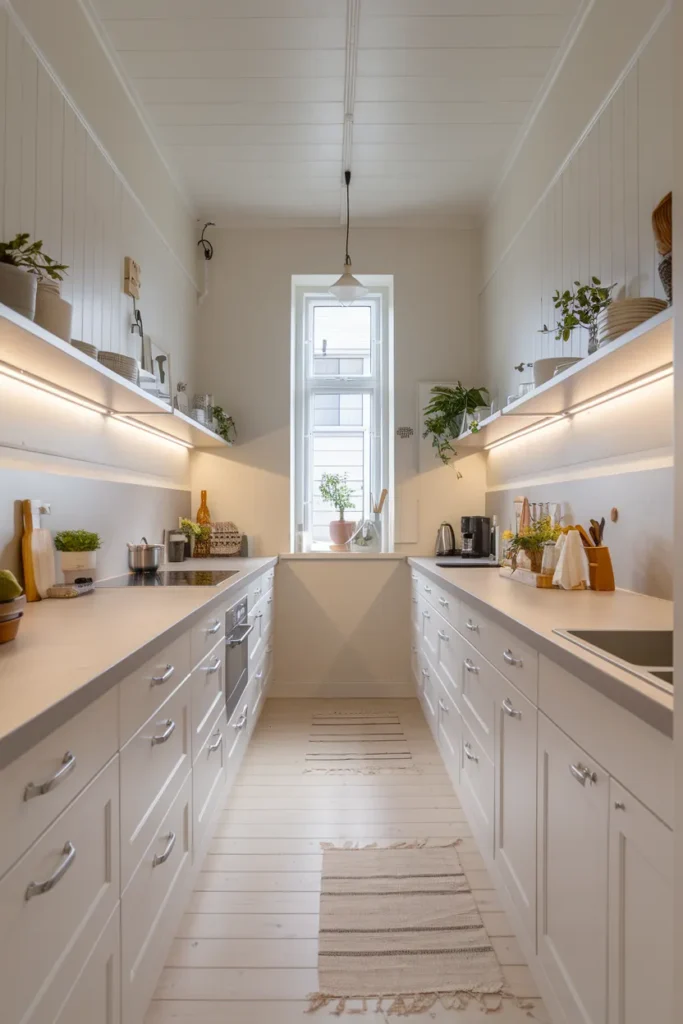 25 Cozy Scandinavian Kitchen Designs That Feel Effortlessly Chic 16 Compact Layout with Smart Storage