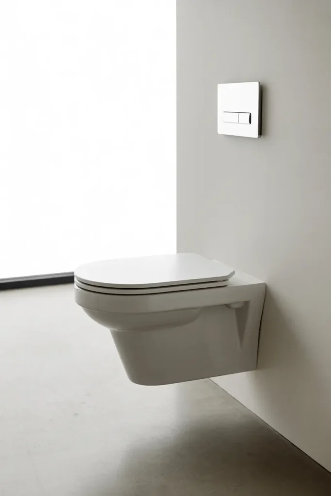 Simple Meets Stylish: 25 Minimalist Bathroom Designs That Inspire Clarity 20 Compact Wall Hung Toilet