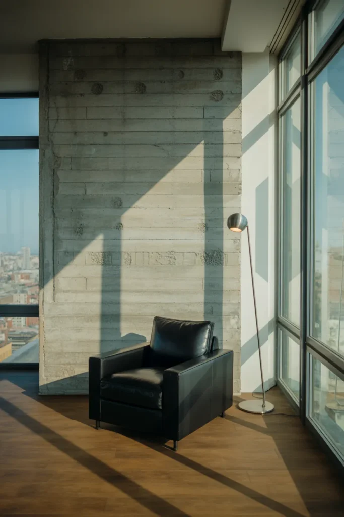 Concrete Finish Accent Wall