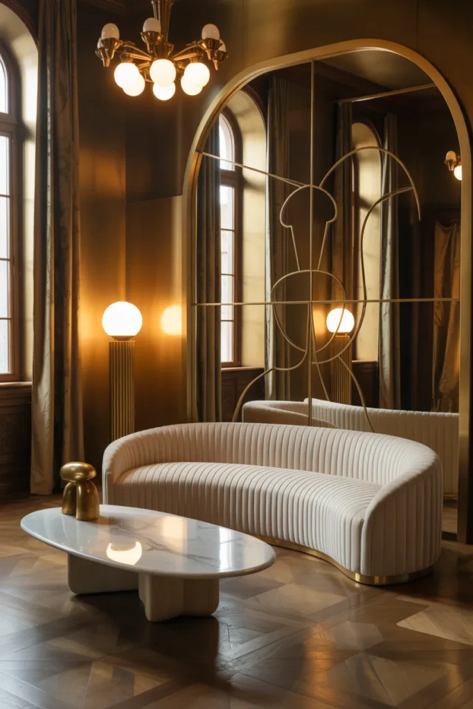 Curved Furniture That Softens the Lines