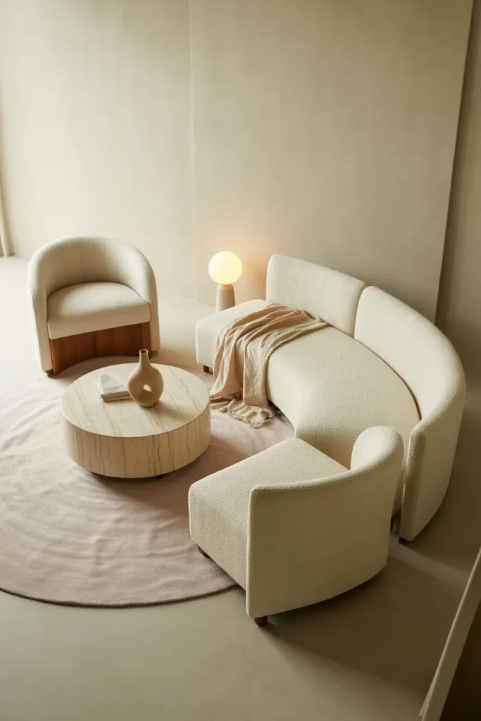 Curved Furniture for Soft Balance