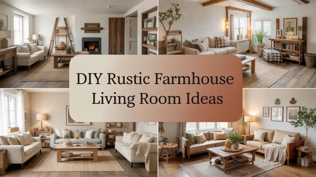7 DIY Rustic Farmhouse Living Room Decor Projects 1 DIY Rustic Farmhouse Living Room