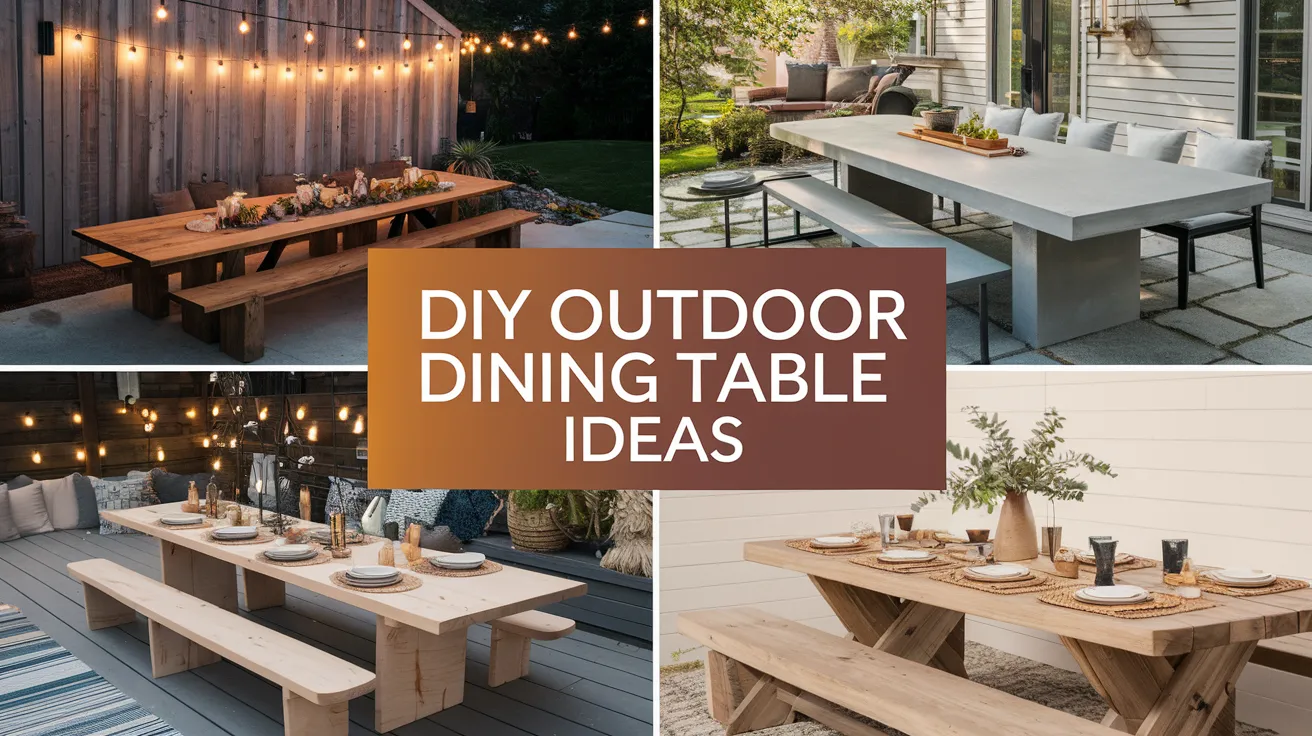 20 DIY Outdoor Dining Table Ideas You’ll Want to Build This Weekend 1 DIY outdoor dining table