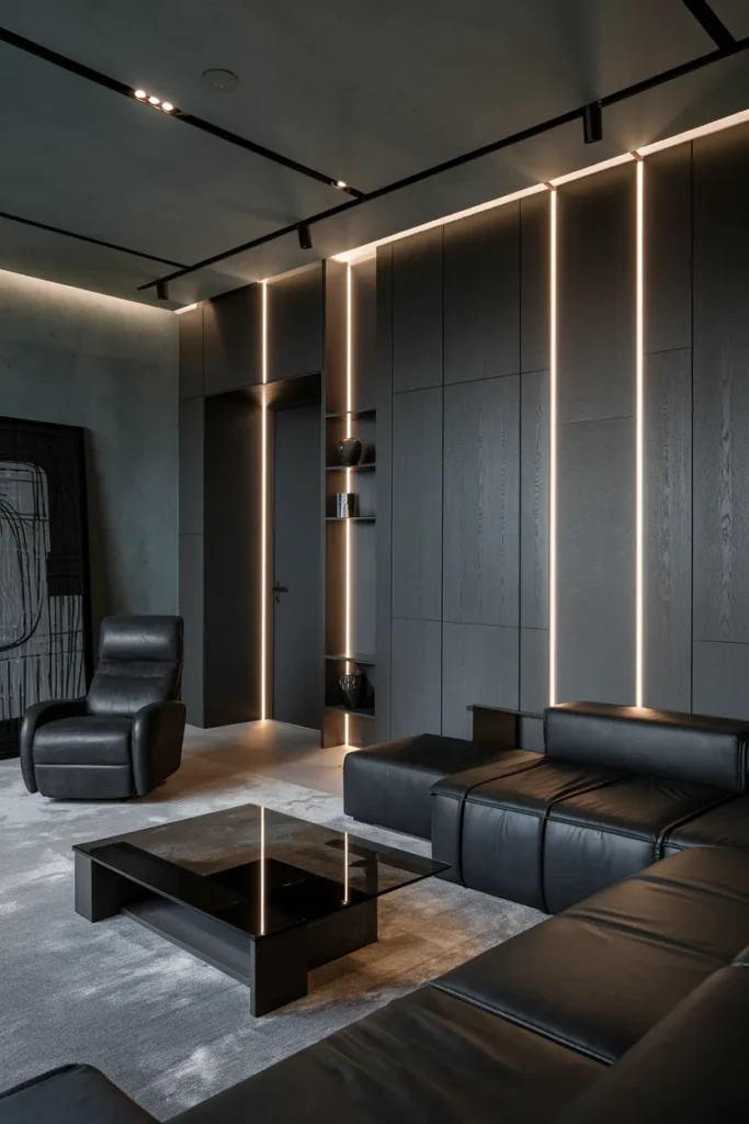 Dark Luxe Apartment Living Room