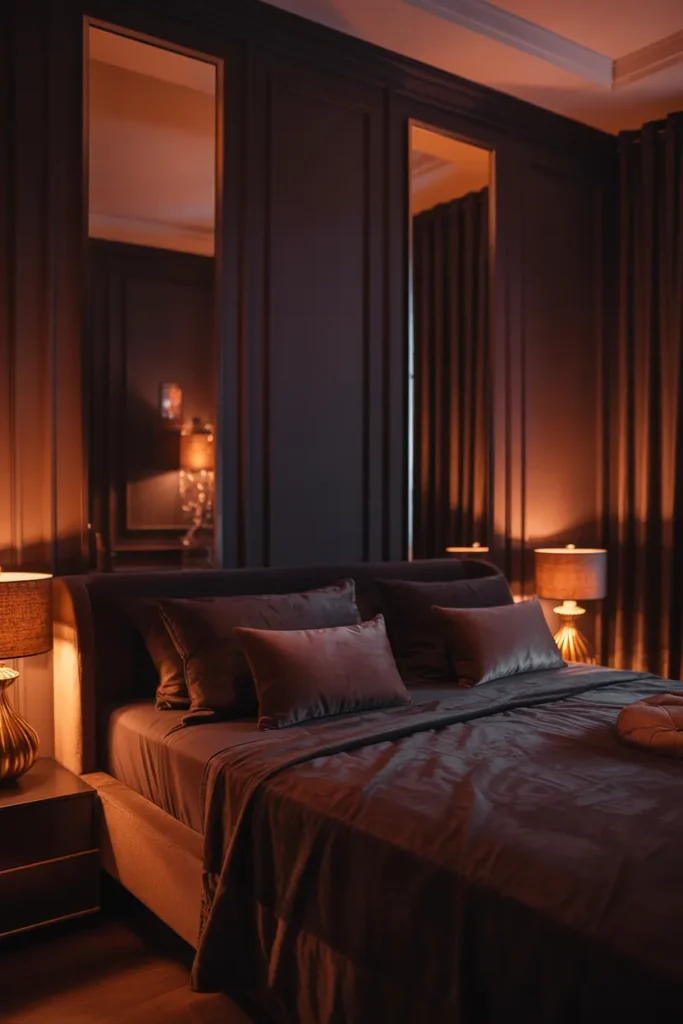 Deep Plum and Bronze Accents