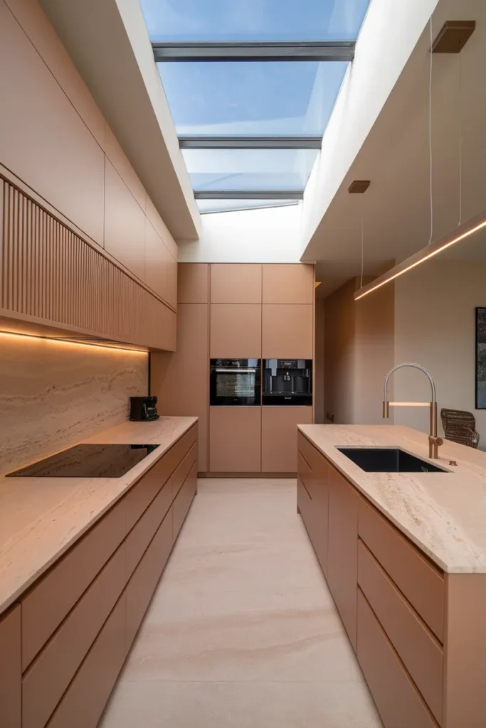 Desert Sandstone Minimalist Kitchen