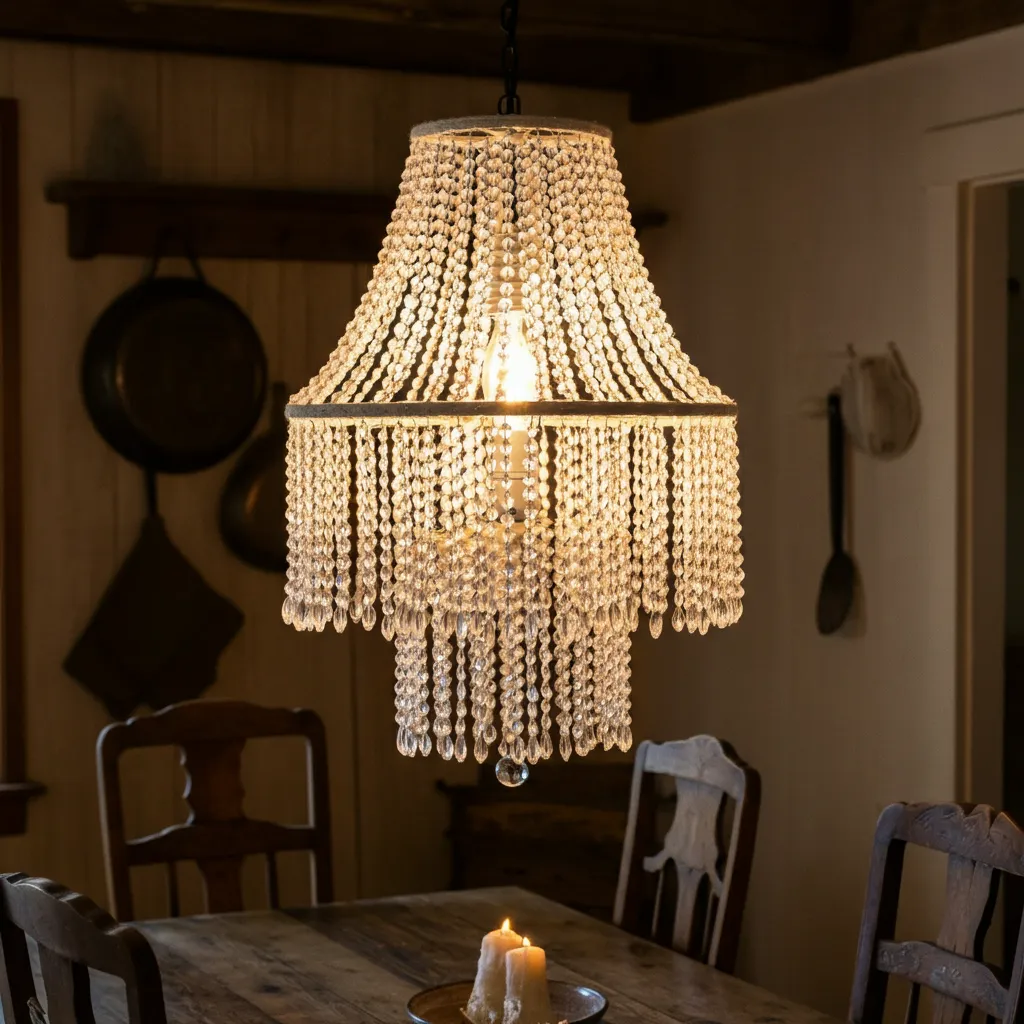 Elegant Beaded Chandelier