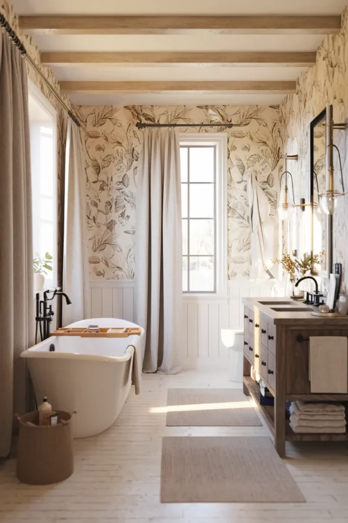 Farmhouse-Inspired Wallpaper