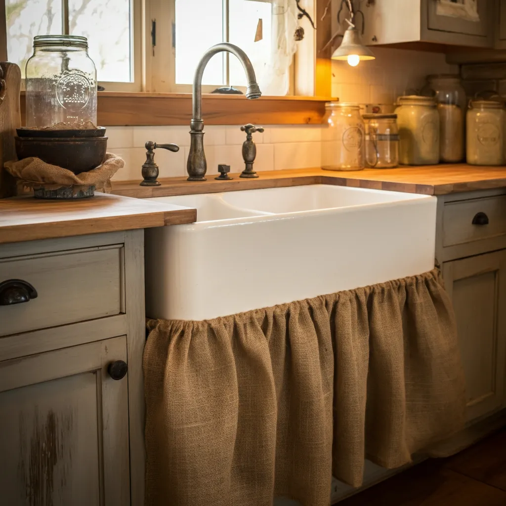 Farmhouse Sink Skirt