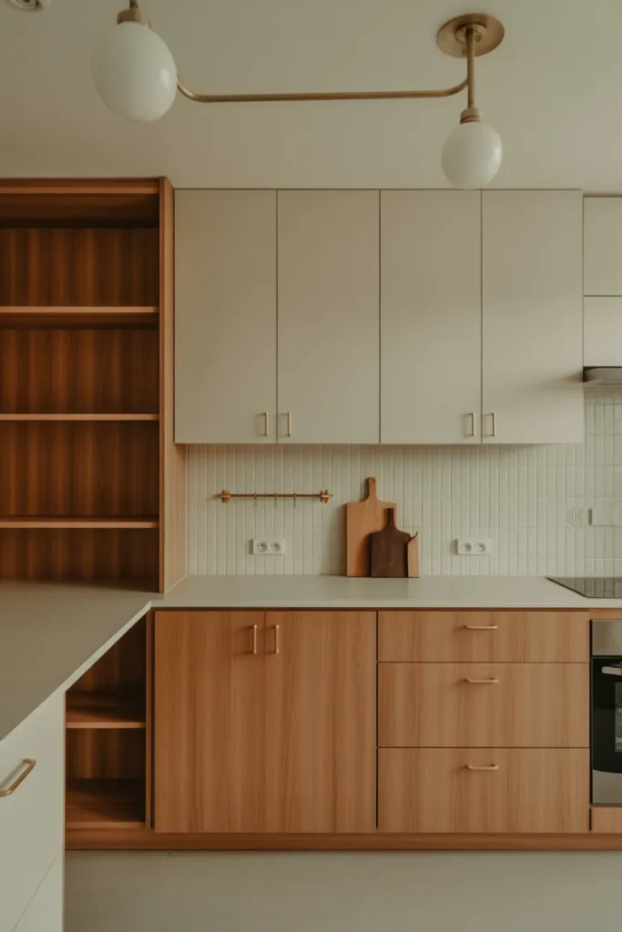 Floating Pantry Wall with Slim Counter Profiles