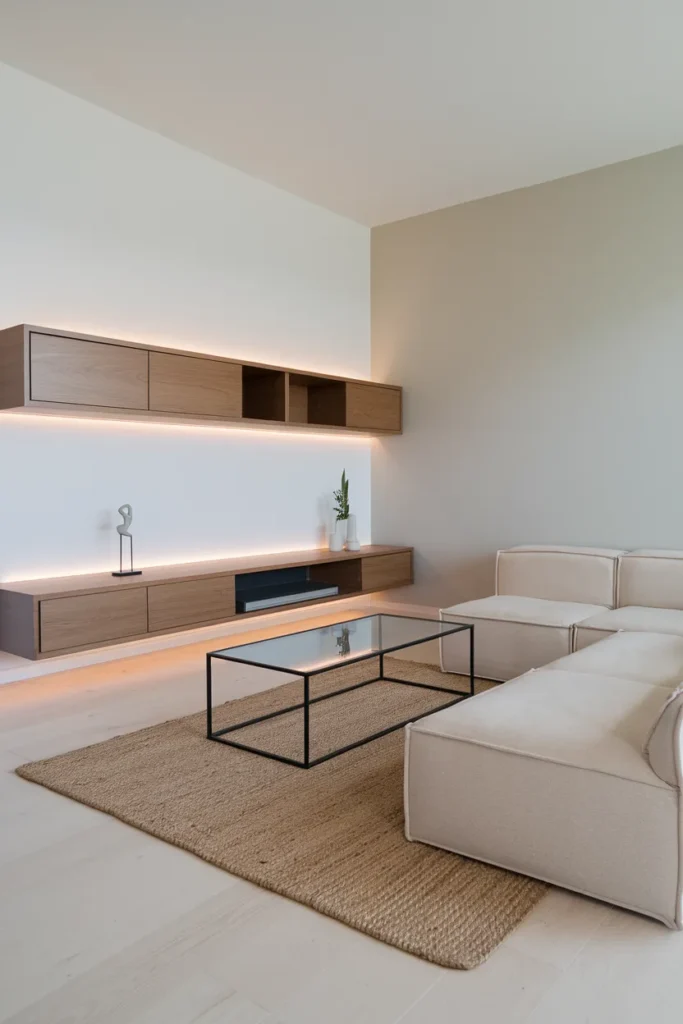 Floating TV Console for Clean Lines