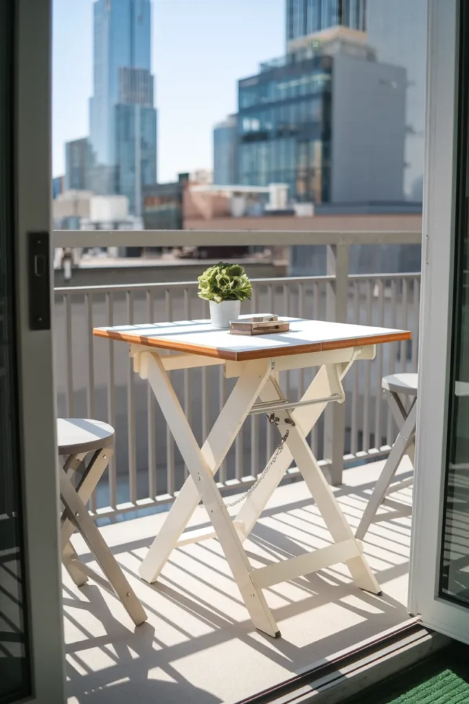 20 DIY Outdoor Dining Table Ideas You’ll Want to Build This Weekend 8 Fold-Down Wall Table