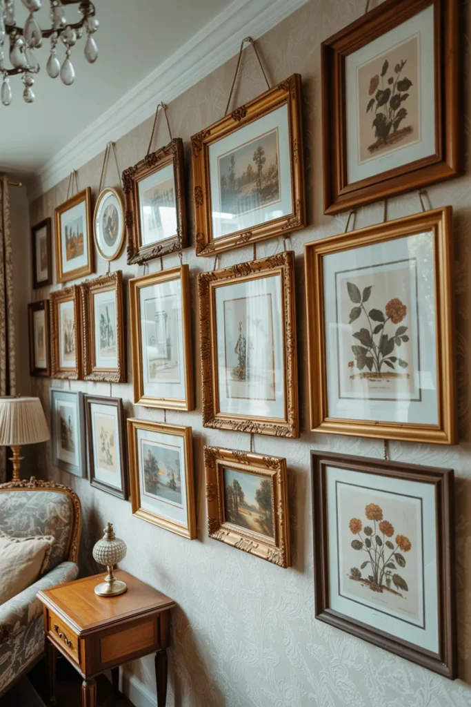 Framed Botanical Prints and Gallery-Style Walls