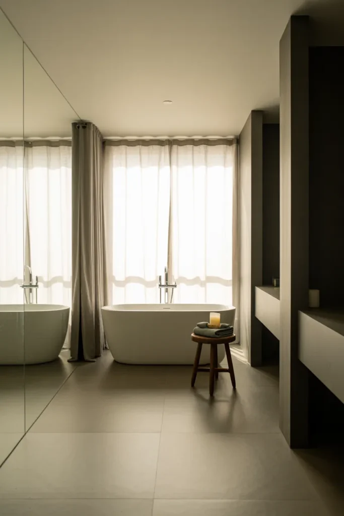 Simple Meets Stylish: 25 Minimalist Bathroom Designs That Inspire Clarity 8 Freestanding Bathtub