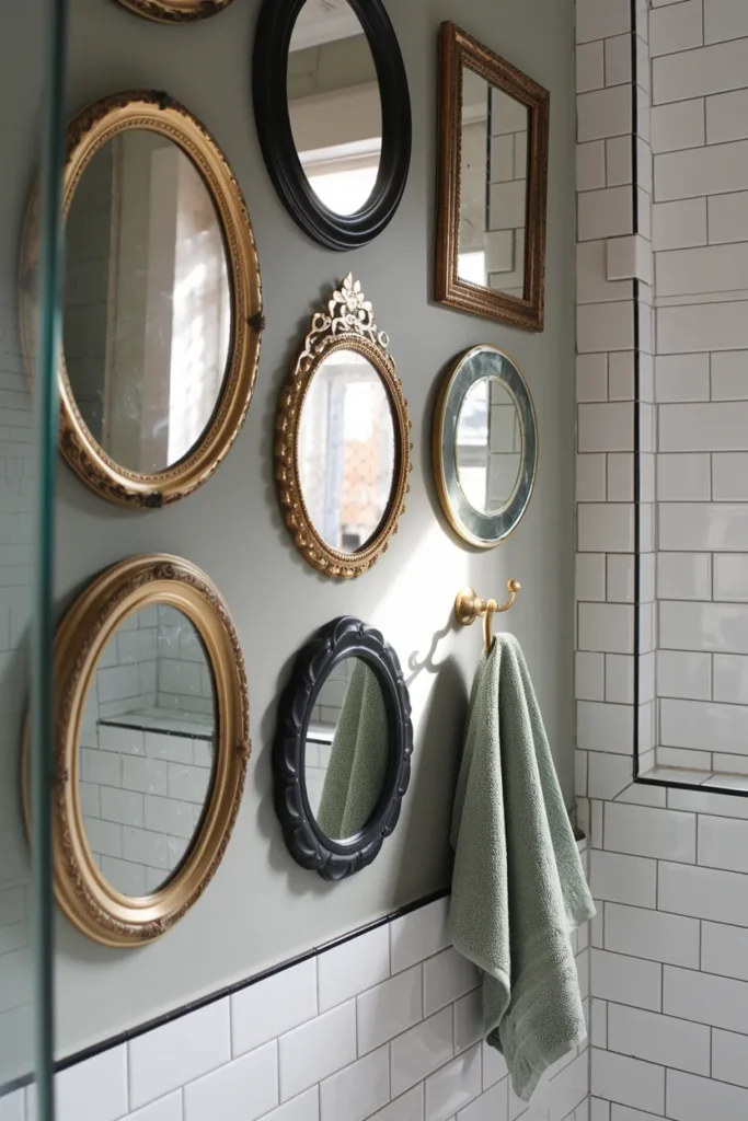 15 Genius DIY Small Funky Bathroom Upgrades That’ll Make Guests Say WOW 6 Funky Mirror Gallery (Lightweight Frames)