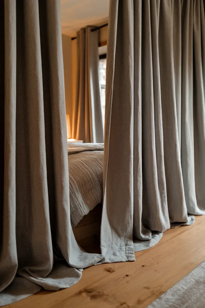 Heavy Linen Curtains for Year-Round Insulation