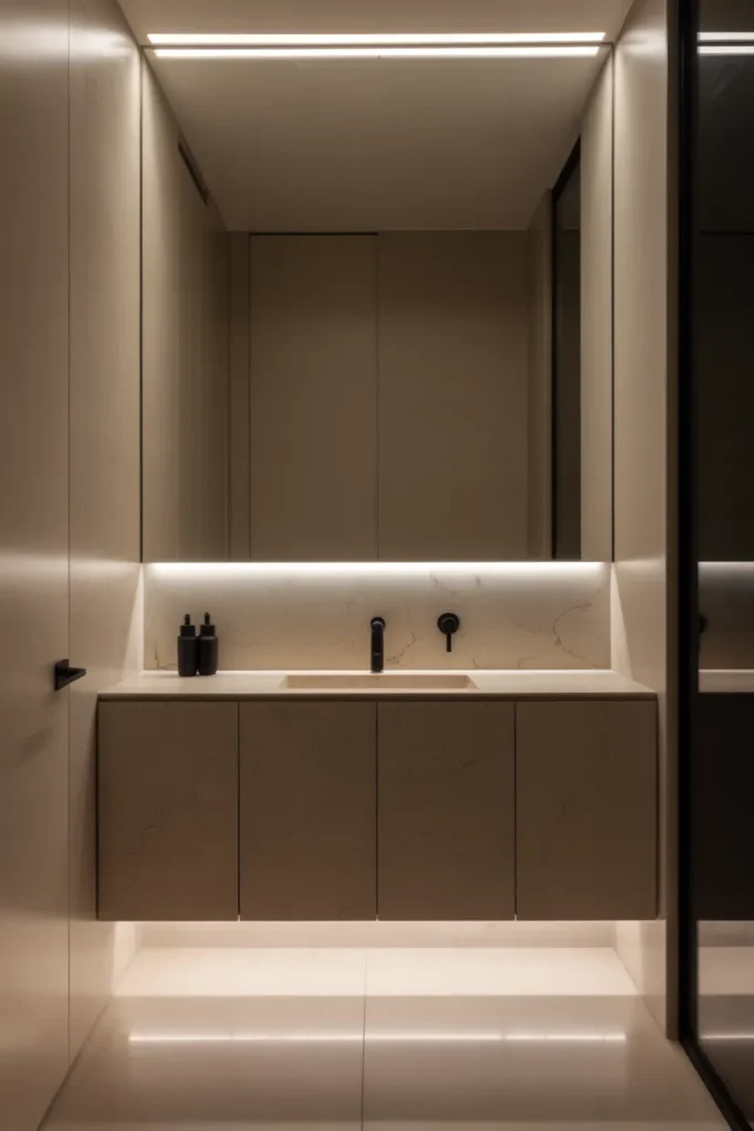Simple Meets Stylish: 25 Minimalist Bathroom Designs That Inspire Clarity 24 Hidden Lighting Details