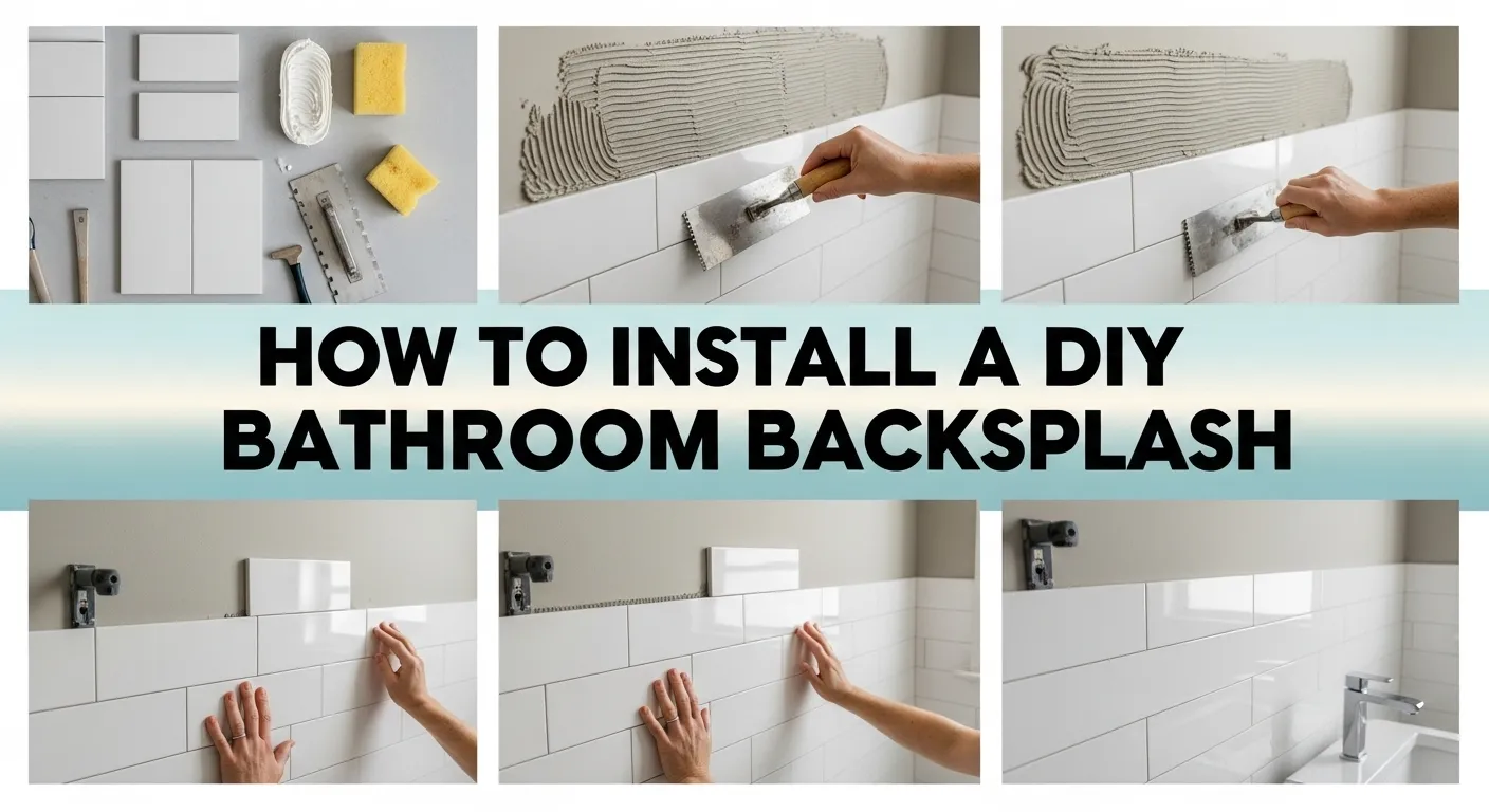 How to Install a DIY Bathroom Backsplash Step by Step 1 How to Install a DIY Bathroom Backsplash Step by Step