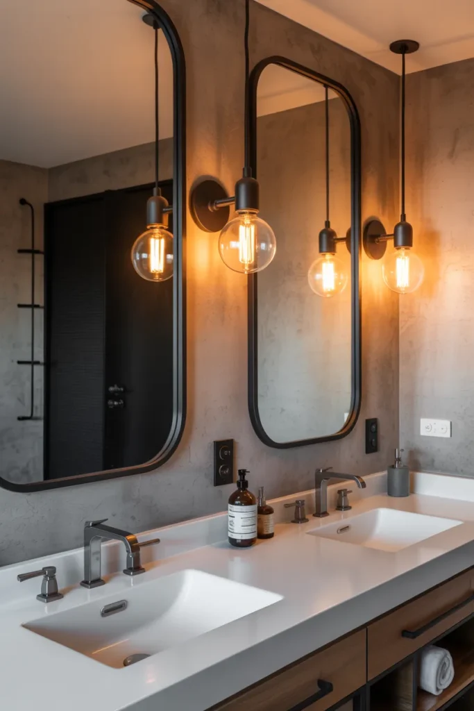 Industrial Mirrors with Bold Frames