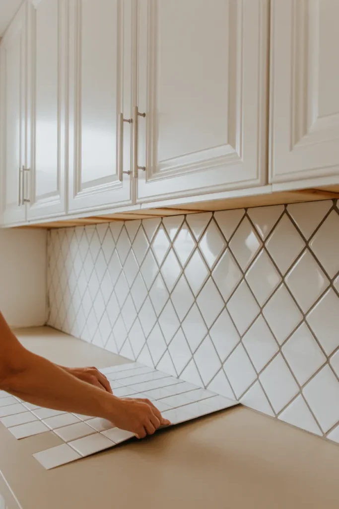 Install Peel-and-Stick Backsplash