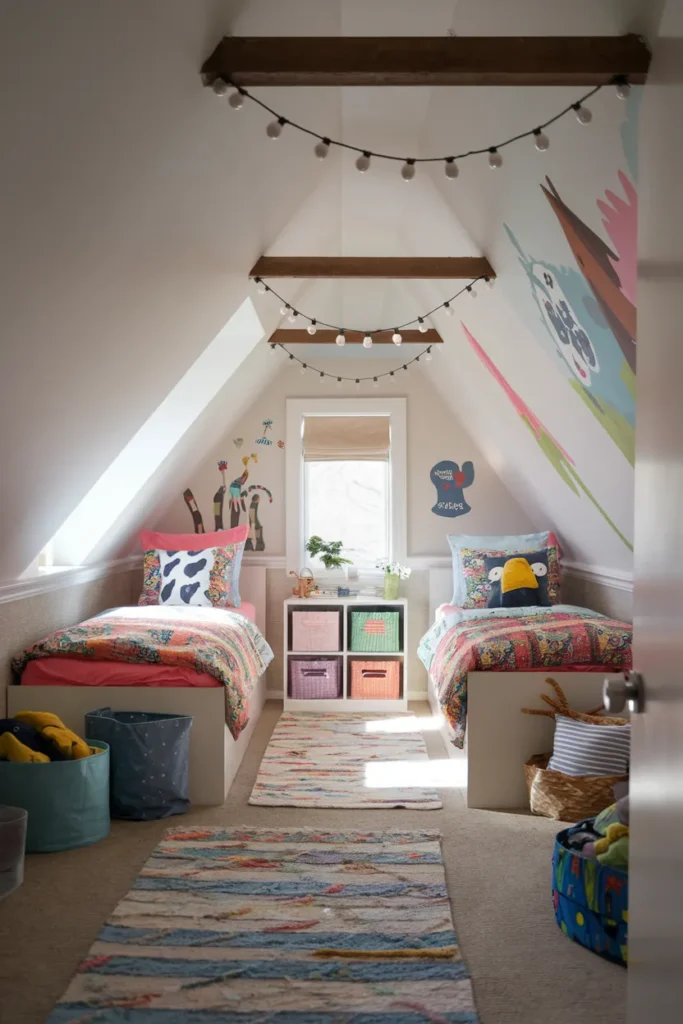 30 Attic Bedroom Ideas That Turn Forgotten Spaces into Dreamy Retreats 14 Kid-Friendly Attic Hideaway