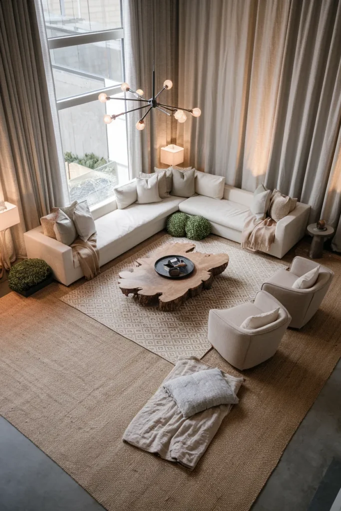 Layer Rugs to Define Zones