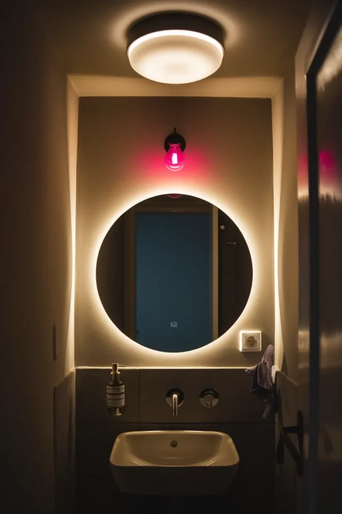 15 Genius DIY Small Funky Bathroom Upgrades That’ll Make Guests Say WOW 16 Layered Lighting With Funk Flair