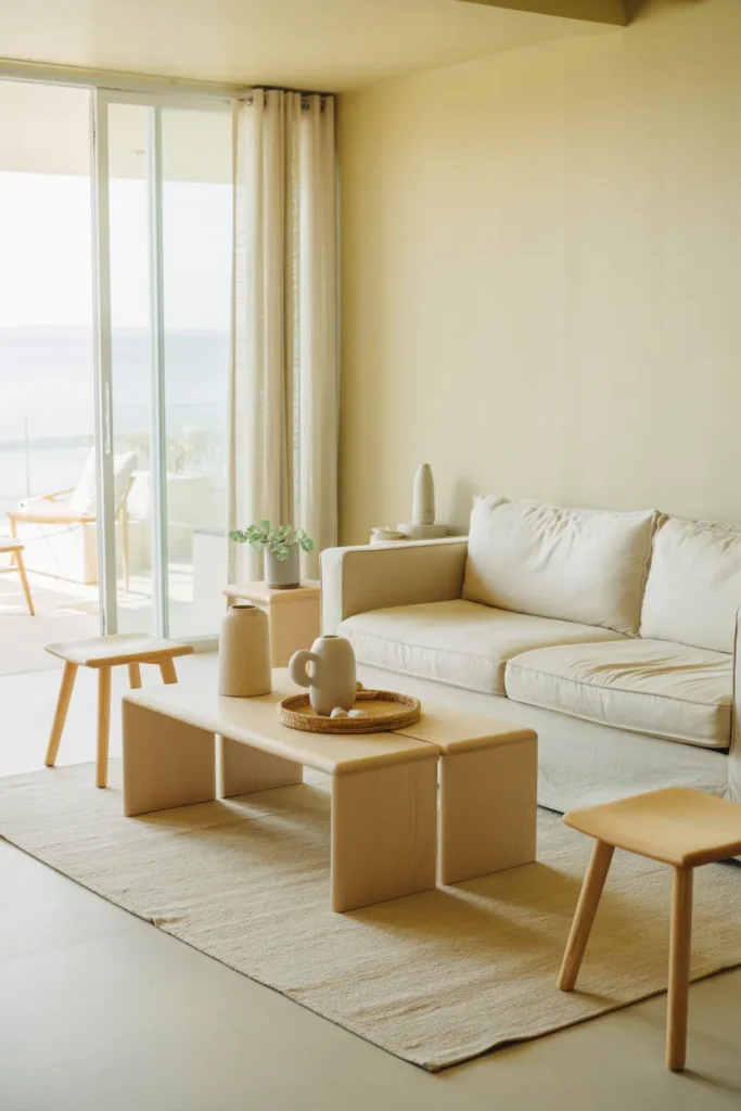 Light Wood Furniture and Airy Layout