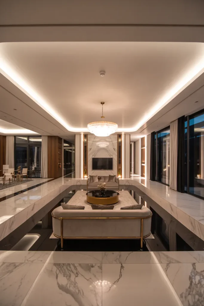 Luxe Marble Sunken Lounge