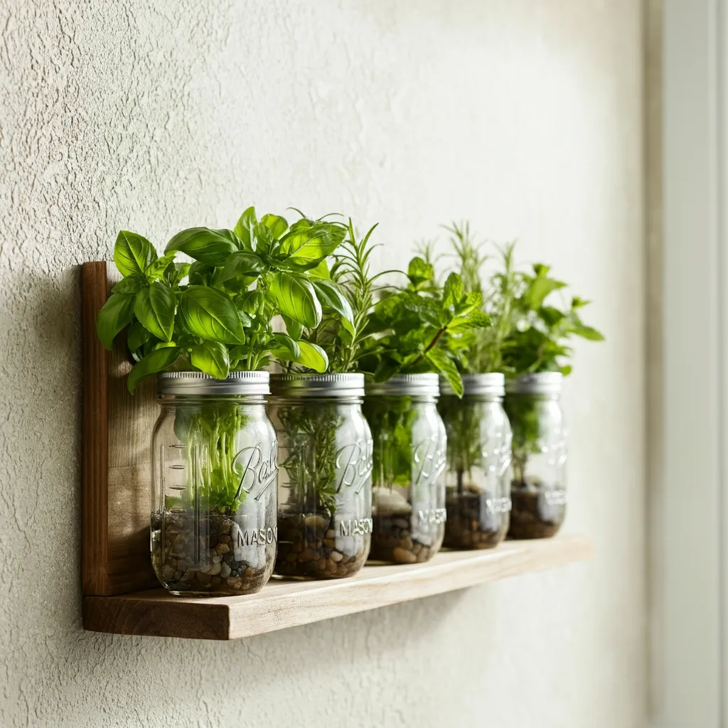 Mason Jar Herb Garden