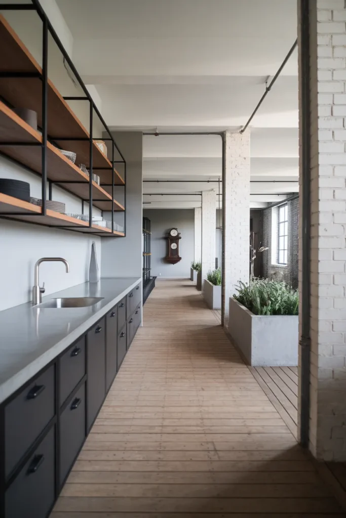 Minimal Industrial Loft Kitchen