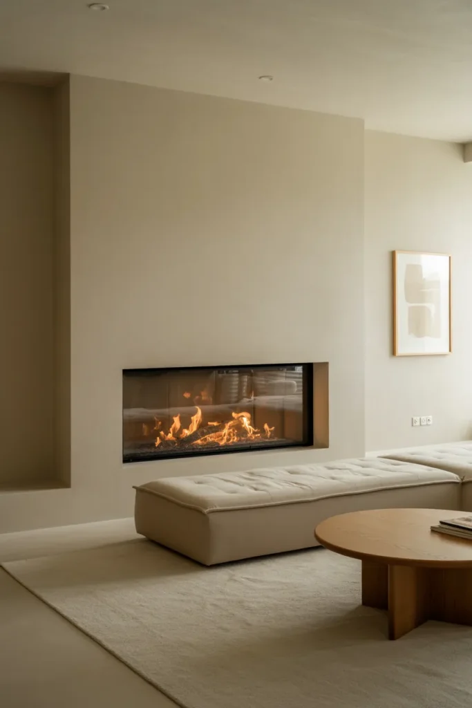 Minimalist Fireplace with Clean Lines