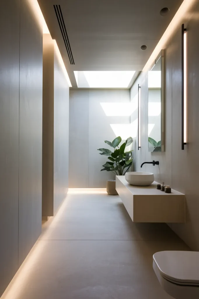 Simple Meets Stylish: 25 Minimalist Bathroom Designs That Inspire Clarity 4 Monochrome Color Palette